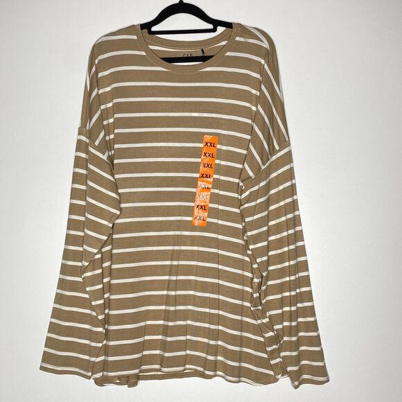 New Gap Drop Shoulder Striped Top Women's Plus Size XXL - Picture 8 of 8